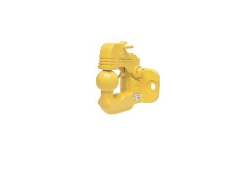 Crochet mixte d’attelage jaune 70C - 2 trous Ø17 - entraxe 90 mm