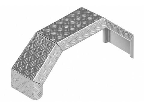 Garde boue aluminium strié 13 pouces – 750x200x350 mm