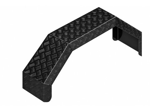 Garde boue aluminium strié noir 13 pouces – 750x200x350 mm