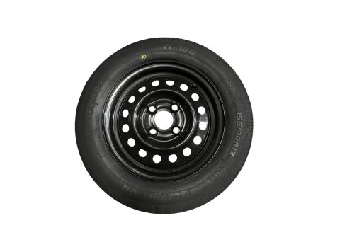 Roue complète Jante noire 155/70R13 - 4 trous 100 - déport 30 - 75N